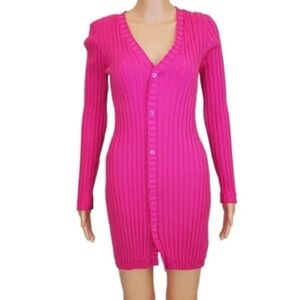 Endless Rose Pink Long Sleeve bodycon mini dress